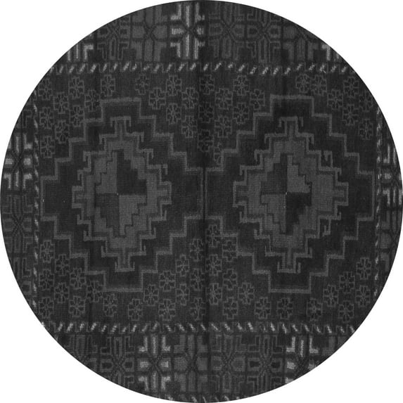 Ahgly Company Indoor Round Persian Gray Traditional Area Rugs, 7' Round