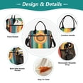 thumbnail image 3 of FORMRS Insulated Lunch Bag for Work School Unisex Large Capacity Cooler with Shoulder Strap, Colorful Stripes, 3 of 6