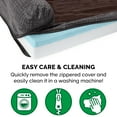 thumbnail image 4 of FurHaven Pet Dog Bed | Cooling Gel Memory Foam Orthopedic Quilted Fleece & Print Suede Lounge Pet Bed for Dogs & Cats, Espresso, Medium, 4 of 9