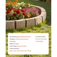 thumbnail image 7 of KFFKFF Imitation Stone Landscape Border 46.8 x 3.9 in Authentic Lawn Border, Adaptable Brick-Like Garden Border with Grounding Pegs, Durable Driveway and Walkway Edging in Beige, Resistant to Fading, 7 of 7