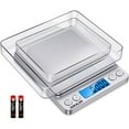 thumbnail image 1 of Food Scale, 0.001oz/0.01g Precise Digital Kitchen Scale Gram Scales Weight Food Coffee Scale Digital Scales for Cooking Baking Stainless Steel Back-lit LCD Display Pocket Small Scale, Silver, 1 of 6
