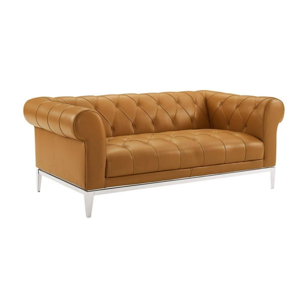 Modway Idyll Tufted Leather Chesterfield Loveseat - Walmart.com