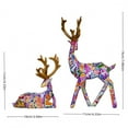 thumbnail image 2 of Elegante par de renos festivos de mesa para la repisa de la chimenea en Navidad y para decorar el hogar en celebraciones estacionales, 2 of 4