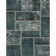 thumbnail image 1 of Ahgly Company Indoor Rectangle Abstract Charcoal Blue Patchwork Area Rugs, 7' x 9', 1 of 6