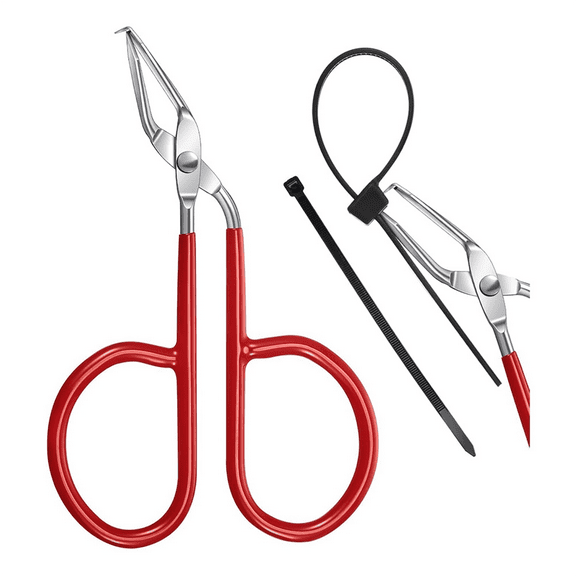 Cable Tie Opener Zip Remover Tool Stainless Steel Cutter with Silicone Handle