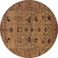 thumbnail image 1 of Ahgly Company Indoor Round Oriental Brown Industrial Area Rugs, 5' Round, 1 of 4