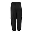 thumbnail image 4 of Fancifize Cotton Linen Cargo Pants for Boys Summer Loose Elastic Waist Harem Pants Kids Casual Trousers 7-16 Years, 4 of 6