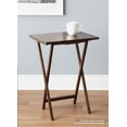 thumbnail image 3 of Mainstays Folding TV Tray Table, Rubberwood, Walnut, 19" x 14.5" x 26", Indoor, 1 Piece, 3 of 7
