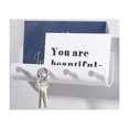 thumbnail image 4 of Minimalistic Key Board, Non-marking Self-adhesive Key Bar Key Board With Four Key Hooks Used For Key Storage White, 4 of 4