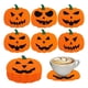 thumbnail image 4 of Posavasos de Fieltro con Forma de Calabaza Naranja Juego 6 Patrones Diferentes Likrtyny, 4 of 9