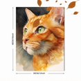 thumbnail image 3 of Orange Cat Portrait Canvas Print, Feline Wall Art Gift for Living Room Bedroom Kitchen Office Hallway Pet Lover Decor, 3 of 8