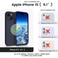 thumbnail image 6 of Compatible with iPhone 15 Plus Case, Silicone Shockproof Slim Thin Phone Case for iPhone 15 Plus (6.7 inch), (Midnight Blue), 6 of 12