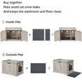 thumbnail image 2 of Unipaws Cat Litter Box Enclosure Furniture, Hidden Litter Box Cover Washroom, Dog Proof Cabinet for Large Cat, Weathered Gray, 2 of 7
