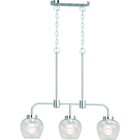 Volume Lighting Aria 3-Light Indoor Polished Nickel Hanging Chandelier