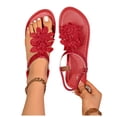 thumbnail image 6 of Women's 3D Floral Thong Slingback Flat Sandals, Open-Toe Breathable Casual Beach Footwear, 6 of 6