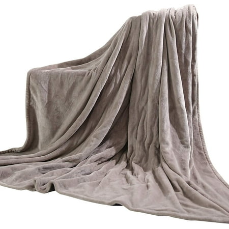 Electric Blanket Full Size Heated Throw Blanket 72" x 84" Flannel & Microplush, Fast Heating, 4 Heating Levels, 10H Auto-off, Machine Washable - Brown