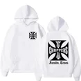 thumbnail image 5 of Sudadera con capucha para hombre, ropa de calle de gran tamaño con logotipo de la Cruz de Hierro, color negro, Unisex, 5 of 5