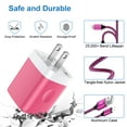 thumbnail image 6 of Compatible for iPhone Charger Fast Charging 2 Pack, 6 FT USB Charging Cable with QC 18W Wall Charger Adapter USB Brick Cube Fast Charging Station Power Base Compatible for iPhone 14 13 12 11(White), 6 of 9