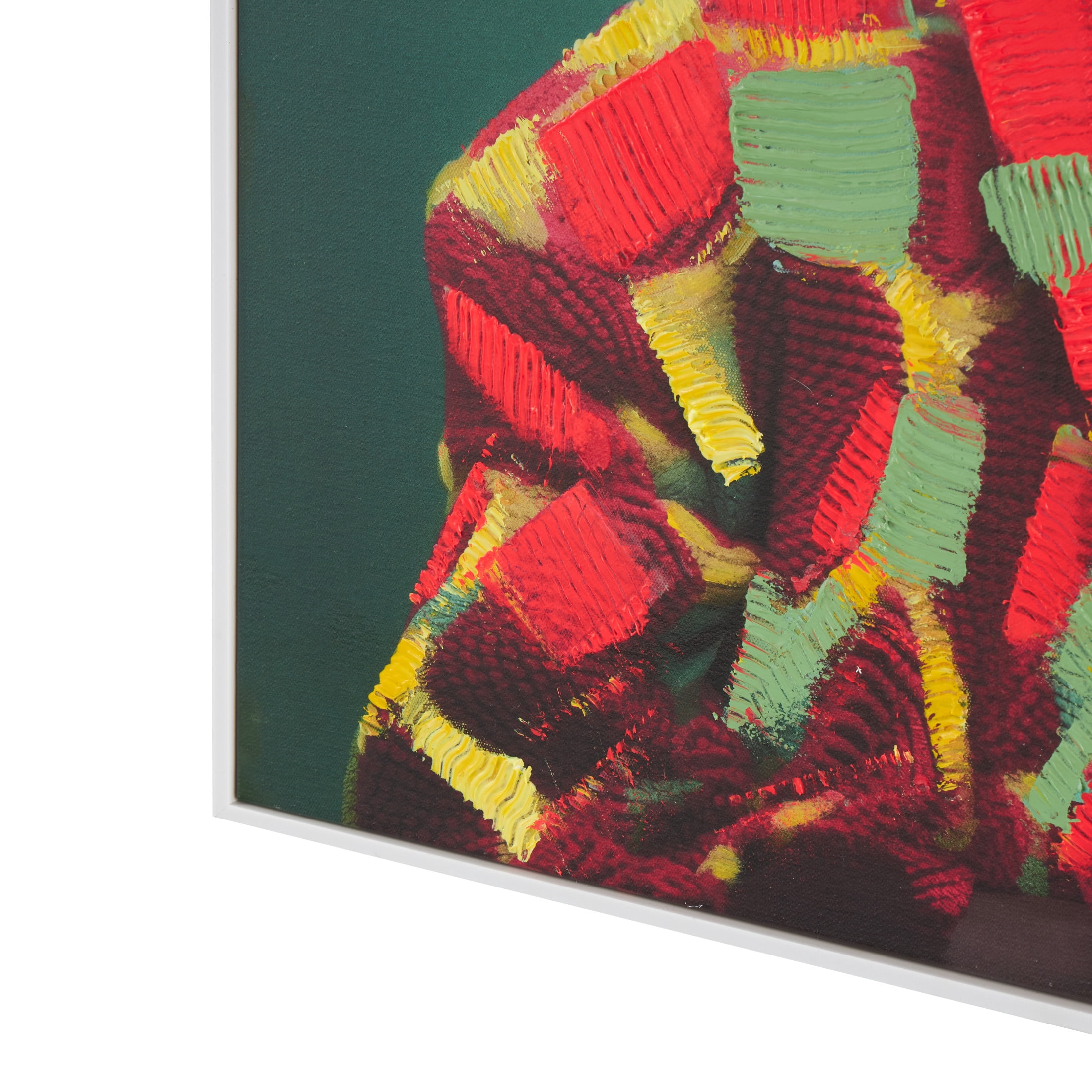 32" x 32" Chic Woman Framed Wall Art with Red and Yellow Dresswear, by DecMode