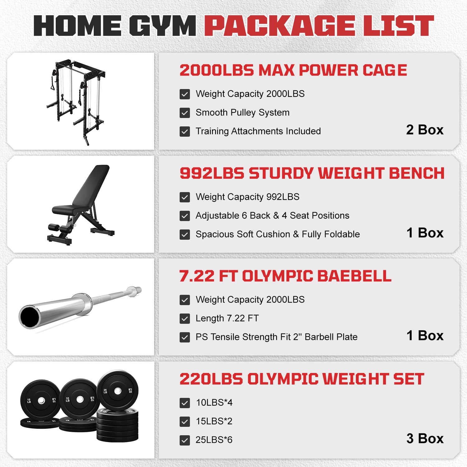 Foldable Power Rack Cage,1200 LBS Wall Mounted Squat Rack, 5 Adjustable Modes, Functional Trainer for Space Saving Home Gym with 1000 LB Weight Bench and Barbell