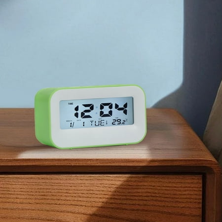

shyuyusa LED Digital Alarm Clock Backlight Snooze Mute Calendar Desktop Electronic Bcaklight Table Clocks Desktop Clock Wake-up Alarm Clock Clock White Backlight Perpetual Calendar Alarm Clock