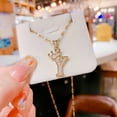 thumbnail image 3 of KDSJSXW Dainty Gold Necklace Copper Gold Plated Crown 26 Letter Pendant Necklace Personalized Letter Heart Choker Necklace Gift for Women Necklace Jewelry Silver Necklace Gold Jewelry (Y,One Size), 3 of 6