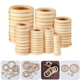 thumbnail image 2 of Unfinished Wood Craft Rings - 100pcs DIY Jewelry Supplies, 2 of 7