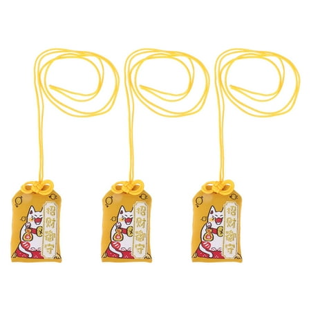 

3pcs Cartoon Cat Blessing Bags Cartoon Cat Blessing Bags Backpack Car Pendants