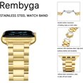 thumbnail image 2 of Correa de reloj inteligente compatible con Apple Watch Band 42 mm 44 mm 45 mm 38 mm 40 mm 41 mm, correa de reloj de acero inoxidable sólido para iWatch Series 7/6/5/4/3/2/1/SEGold245mm/44mm/42mm, 2 of 5