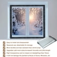 thumbnail image 4 of Comefolife Winter Window Insulation Kit, 19.7"×39" Clear Thermal Window Coverings, Plastic Window Cover, Reusable Transparent Window Insulation Film Window Wrap for Warm (Black Edging), 4 of 8