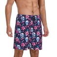 thumbnail image 2 of Sikiie funny Skull daisy flower Mens Pajama Shorts, Lightweight Lounge Pant with Pockets Soft Sleep Pj Shorts for MenX-Large, 2 of 6