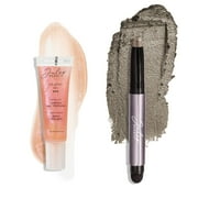 Julep Eyeshadow 101 Crème To Powder Waterproof Eyeshadow Stick, Galaxy Grey Metallic And Eye Gloss 101 Multi-Use Eye + Cheek Glaze, Non-Sticky Wet Look Effect