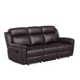thumbnail image 6 of Relax a Lounger Easton Reclining Sofa in Java Brown Faux Leather Upholstery, 6 of 7