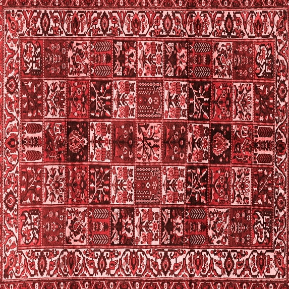 Ahgly Company Indoor Square Persian Red Traditional Area Rugs, 7' Square