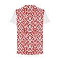 thumbnail image 4 of Fashion Woman Casual V-Neck Vintage Solid Mesh Blouse Short Sleeve T-Shirt Summer Tops, 4 of 6