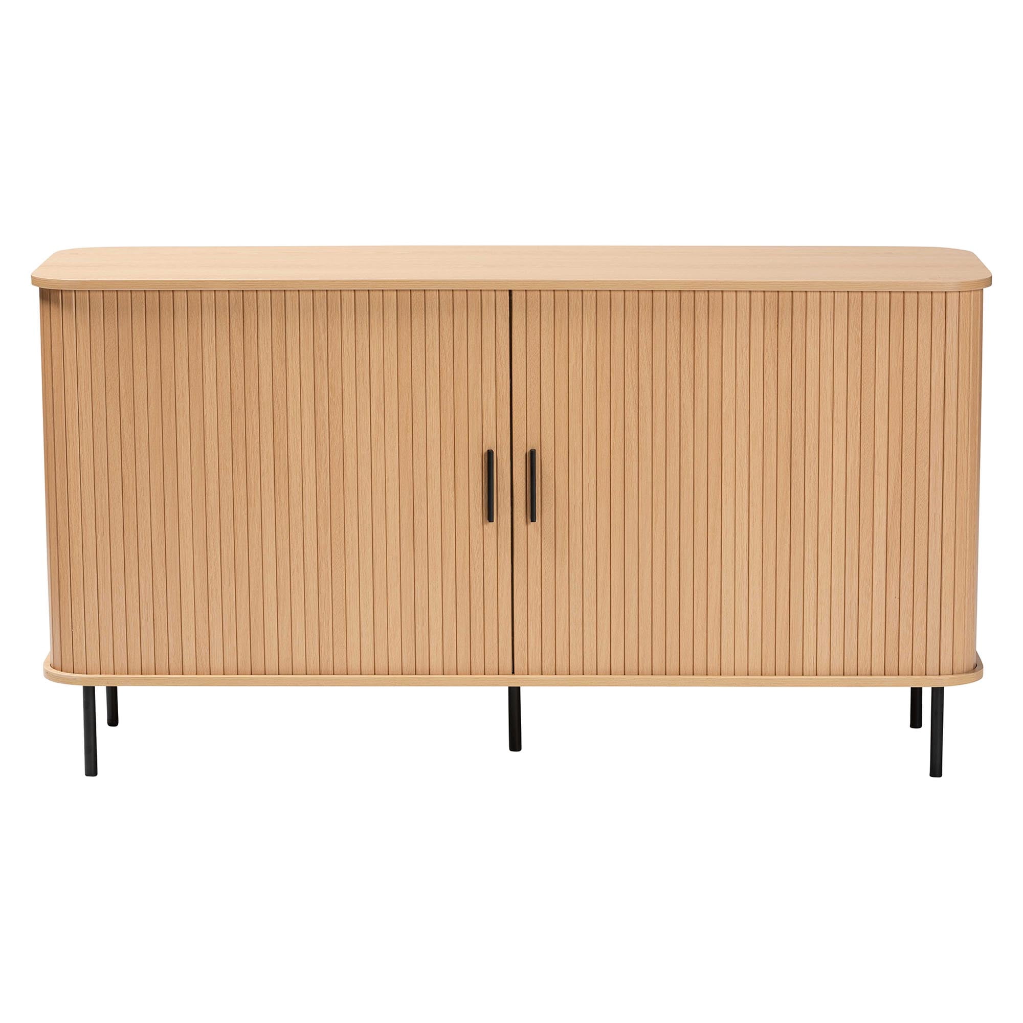 Baxton Studio Lucia Mid-Century Sideboard, 55", Light Oak