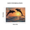 thumbnail image 3 of ARISTURING Sunset Canvas Wall Art Dolphin Wall Art Dolphin Animal Wall Art Print on Canvas for Living Room Bedroom Bathroom Office Decor (20×16inch), 3 of 6
