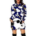 thumbnail image 1 of Vestido informal de Navidad de manga larga para mujer, Sudadera con capucha sencilla y cómoda con estampado de Snoopy de Disney, Otoño e Invierno, 1 of 5