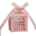 thumbnail image 1 of transemion 50 Pieces Gift Boxes Snack Chocolate Cookie Package Holder Paper Decorative Atmospheres Packing Ribbon Hollow Container Pink, 1 of 8