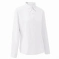 thumbnail image 2 of Dyfzdhu Dress Shirts for Women Business Casual Slim Long Sleeve Button Down Shirt White, 2 of 3