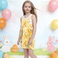 thumbnail image 6 of ATOGUTA Kids Dress Casual Summer Spaghetti Straps Easter Romper Dresses with Pockets for Kid Size 3T-10. Multicolor, 6 of 6