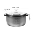 thumbnail image 2 of OULII 1 Ensemble d'Utilisation Cuisine Cuiseur à Riz Pot Intérieur Aluminium Argenté Remplacement pour Usages Domestiques, 2 of 8