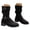 Black, variant on Mostsola Womens Motorcycle Boots Slouchy Suede Mid Calf Boots Pull on Buckle Strap Heeled Riding Boots