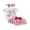 White, variant on BemeyourBBs Baby Girl Half Birthday Strawberry Outfit Half Way to One Summer Clothes Short Sleeve Letters Print Romper Ruffle Skirt Set Hairband