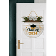 thumbnail image 4 of Class Of 2024 Graduation Wreath Sign for Front Door,Horizontal Round Door Wreaths,Housewarming Gift Farmhouse Wood Door Hanger for Home Decor Indoor and Outdoor, Classroom, Yard, Porch Décor, 4 of 5