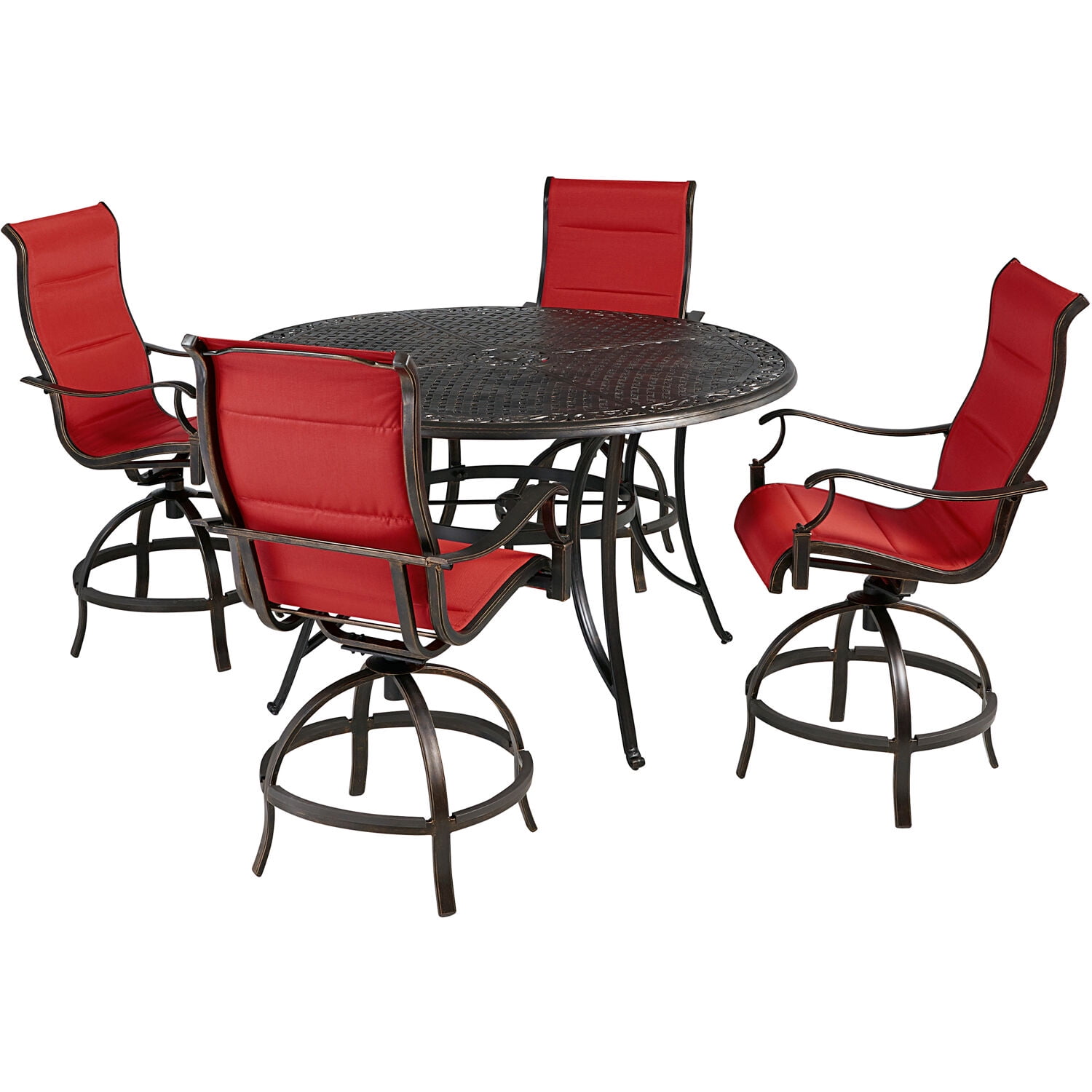 Hanover Traditions 5Piece Outdoor High Dining Patio Set, 4 Counter