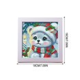 thumbnail image 2 of Christmas Diamond Art Kit, 7.09in Christmas printed canvas with Frame Holiday Craft Gift, 2 of 5