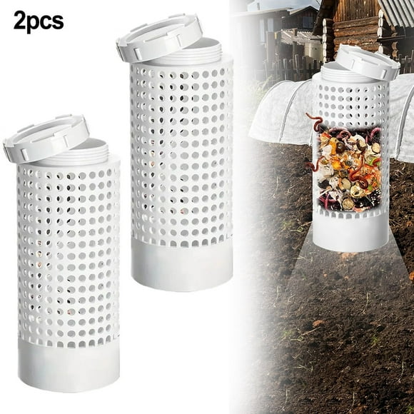 1pc Inground Insect Composting Bin Shrimp Pond Leaks Through The Filter Composter Tube For Small Flower Pots Garden Spaces