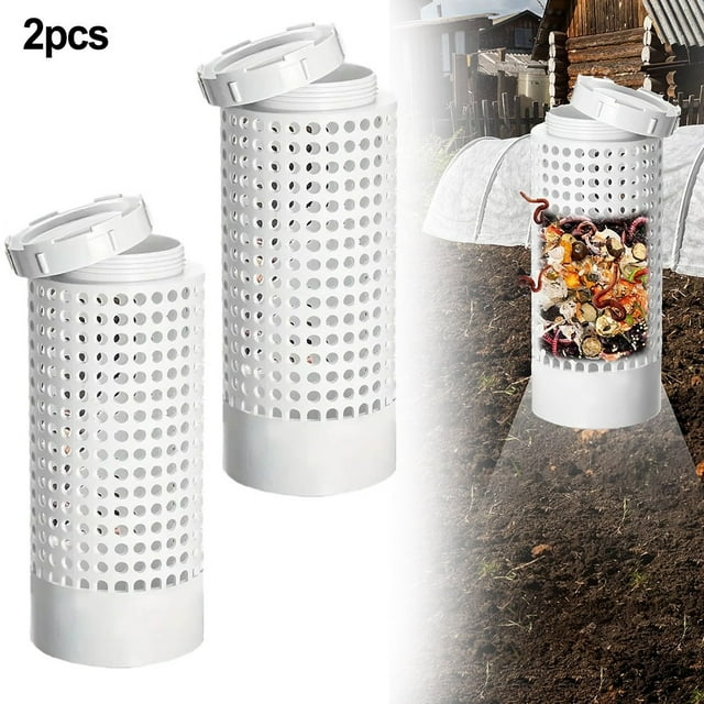 1pc Inground Insect Composting Bin Shrimp Pond Leaks Through The Filter Composter Tube For Small Flower Pots Garden Spaces