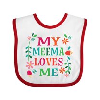 Inktastic My Meema Loves Me Girls Girls Baby Bib